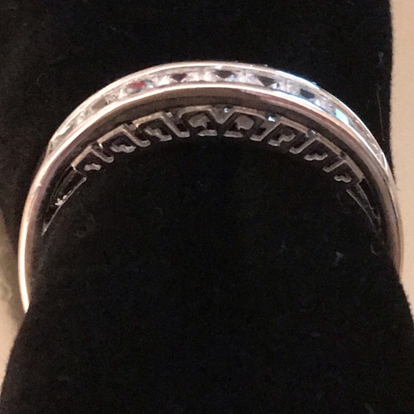 Sterling CZ Gem Greek Key Anniversary Band 8 - Picture 4 of 8